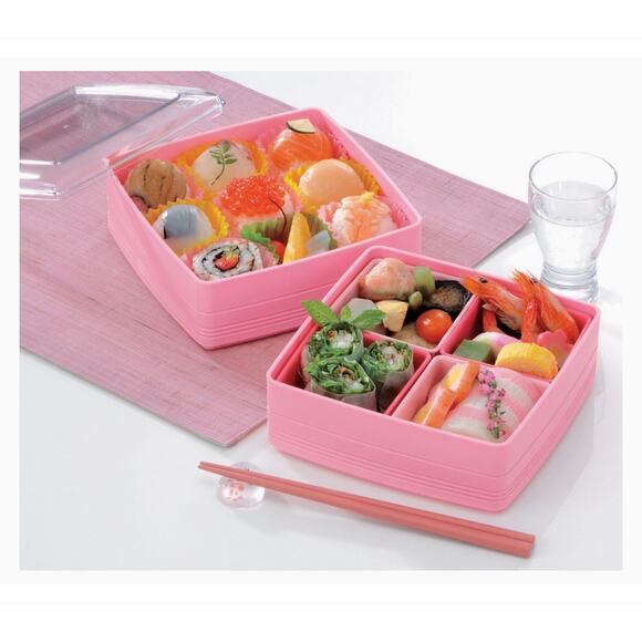 Large Pink Bento Lunch or Picnic Box - Picture 8 of 8